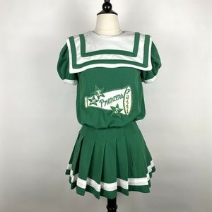 VTG Green White Prancers Patti Cheerleader Uniform